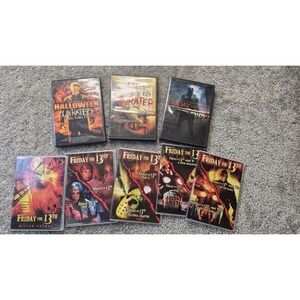 Friday the 13th DVD Lot Of 6 plus Halloween unrated and The Hills Have Eyes